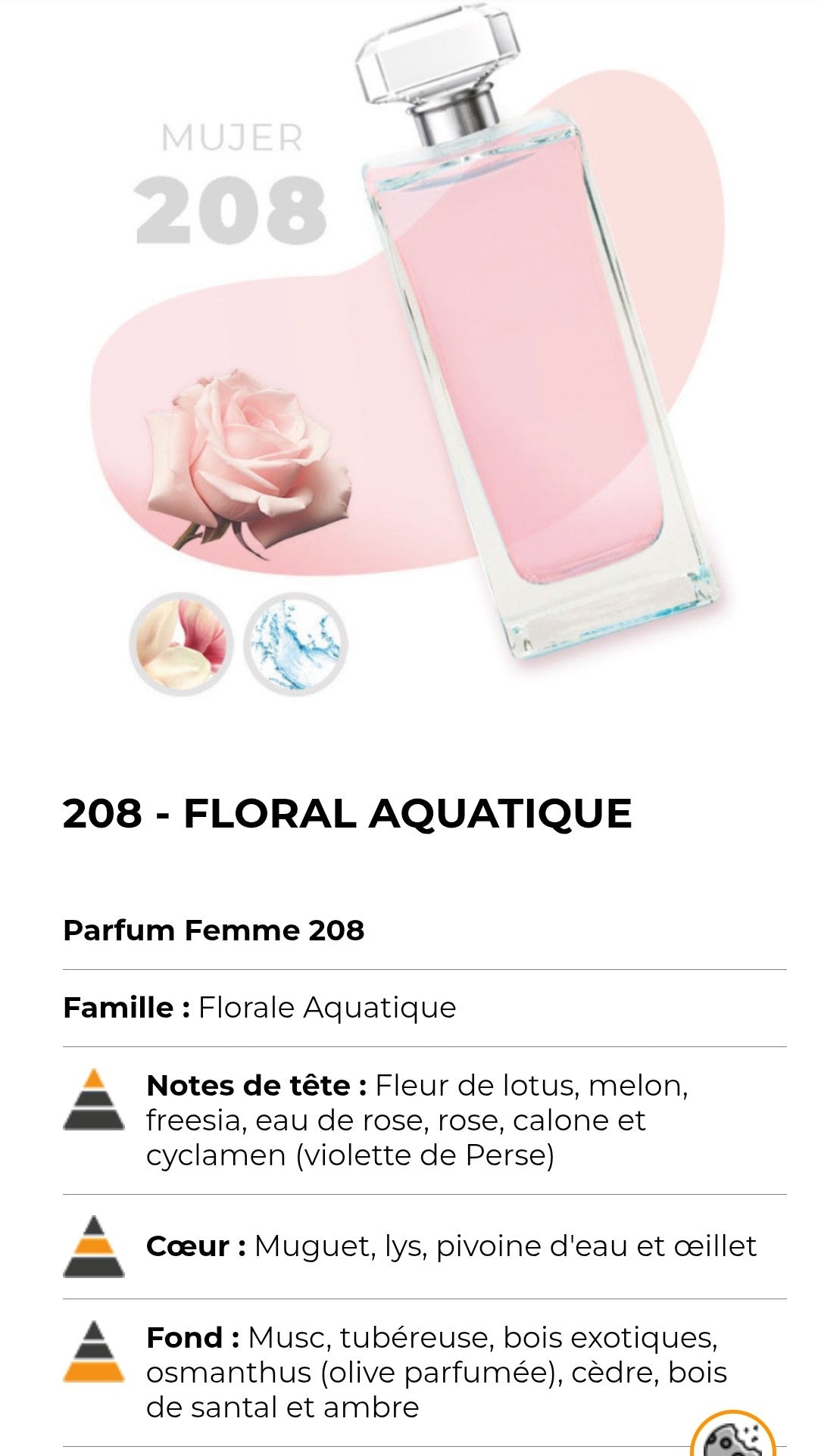 208 ( inspirée de l'eau d'issey)