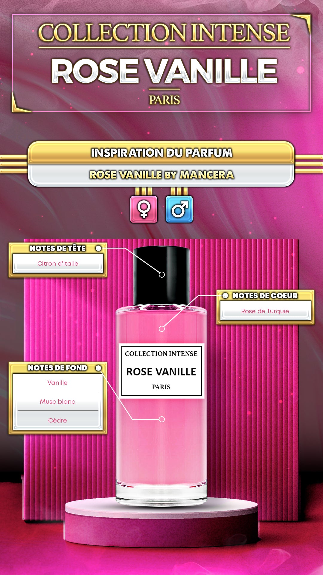 Parfum ROSE VANILLE Intense